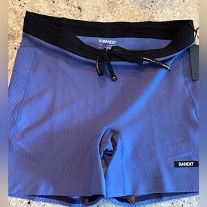 Bandit Women's Athletic Shorts in Blue and Black
